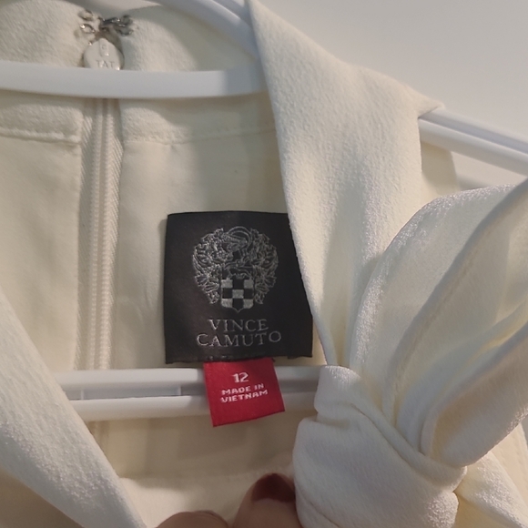 NWT Vince Camuto White Bow-Tie Dress 🌴🤍 - Picture 2 of 8